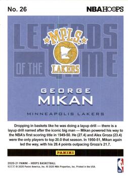 2020-21 Hoops - Legends of the Game #26 George Mikan Back