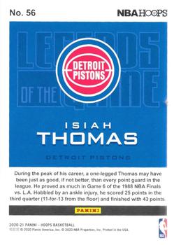 2020-21 Hoops - Legends of the Game #56 Isiah Thomas Back