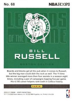 2020-21 Hoops - Legends of the Game #68 Bill Russell Back