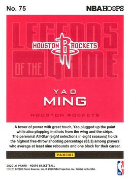 2020-21 Hoops - Legends of the Game #75 Yao Ming Back