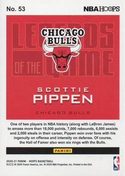 2020-21 Hoops - Legends of the Game Artist Proof Black #53 Scottie Pippen Back