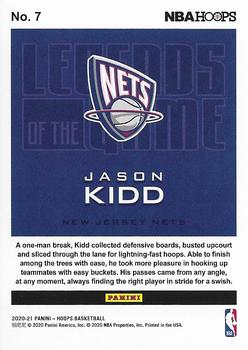 2020-21 Hoops - Legends of the Game Silver #7 Jason Kidd Back