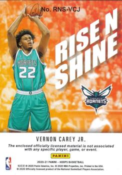 2020-21 Hoops - Rise N Shine Memorabilia #RNS-VCJ Vernon Carey Jr. Back