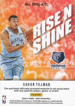 2020-21 Hoops - Rise N Shine Memorabilia #RNS-XTL Xavier Tillman Back
