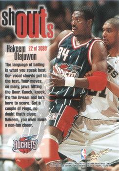 1998-99 Hoops - Shout Outs #22 SO Hakeem Olajuwon Back