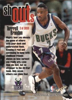 1998-99 Hoops - Shout Outs #3 SO Terrell Brandon Back