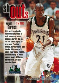 1998-99 Hoops - Shout Outs #7 SO Kevin Garnett Back