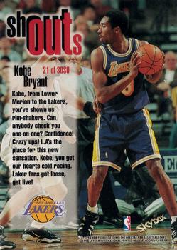 1998-99 Hoops - Shout Outs #21 SO Kobe Bryant Back