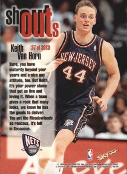 1998-99 Hoops - Shout Outs #27 SO Keith Van Horn Back