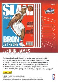 2020-21 Hoops - Slam Green Explosion #2 LeBron James Back