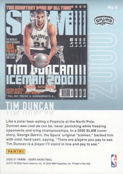 2020-21 Hoops - Slam Holo #8 Tim Duncan Back