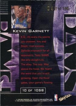 1998-99 Hoops - Slam Bams #10 SB Kevin Garnett Back