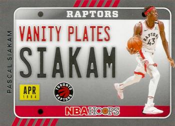 2020-21 Hoops - Vanity Plates #21 Pascal Siakam Front