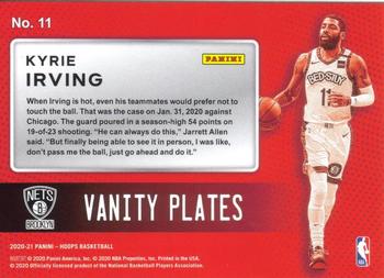 2020-21 Hoops Winter - Vanity Plates #11 Kyrie Irving Back