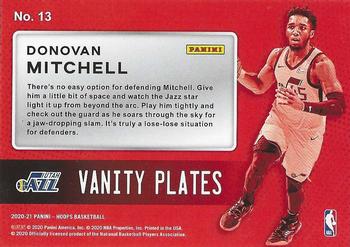 2020-21 Hoops Winter - Vanity Plates #13 Donovan Mitchell Back