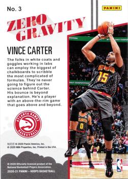 2020-21 Hoops - Zero Gravity #3 Vince Carter Back