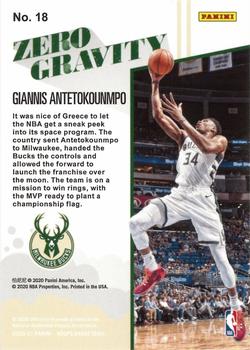 2020-21 Hoops - Zero Gravity #18 Giannis Antetokounmpo Back