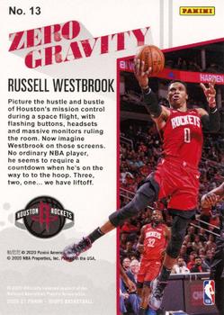 2020-21 Hoops - Zero Gravity Holo #13 Russell Westbrook Back