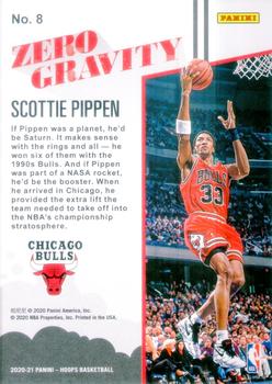 2020-21 Hoops - Zero Gravity Holo Artist Proof #8 Scottie Pippen Back
