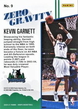 2020-21 Hoops - Zero Gravity Hyper Gold #9 Kevin Garnett Back