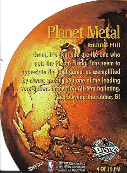 1998-99 Metal Universe - Planet Metal #4 PM Grant Hill Back