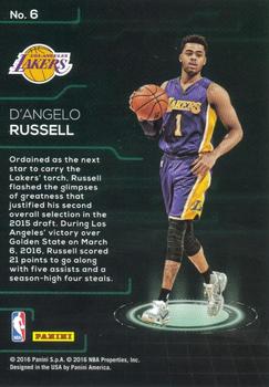 2016-17 Panini NBA International Edition - Faces Of The Future #6 D'Angelo Russell Back