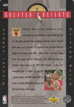 1996-97 Upper Deck - Michael Jordan Greater Heights #GH10 Michael Jordan Back