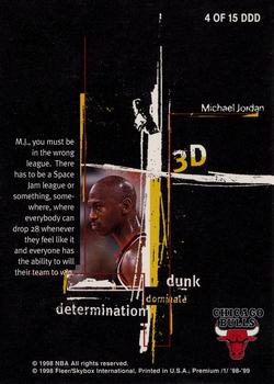1998-99 SkyBox Premium - 3D #4 DDD Michael Jordan Back