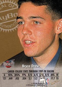 1998-99 SkyBox Premium - Autographics #NNO Bryce Drew Back
