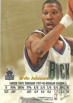 1998-99 SkyBox Premium - Autographics #NNO Ervin Johnson Back