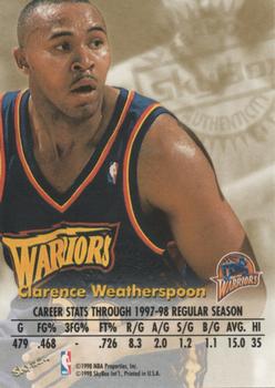 1998-99 SkyBox Premium - Autographics #NNO Clarence Weatherspoon Back