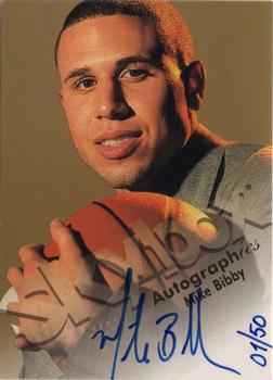 1998-99 SkyBox Premium - Autographics Blue #NNO Mike Bibby Front