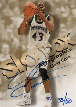 1998-99 SkyBox Premium - Autographics Blue #NNO Chris Carr Front