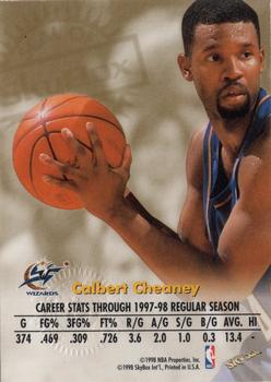 1998-99 SkyBox Premium - Autographics Blue #NNO Calbert Cheaney Back
