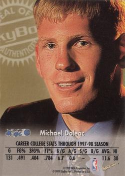 1998-99 SkyBox Premium - Autographics Blue #NNO Michael Doleac Back