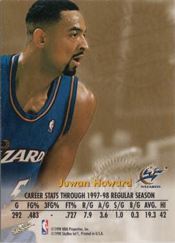1998-99 SkyBox Premium - Autographics Blue #NNO Juwan Howard Back
