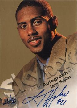 1998-99 SkyBox Premium - Autographics Blue #NNO Larry Hughes Front