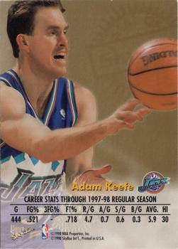 1998-99 SkyBox Premium - Autographics Blue #NNO Adam Keefe Back