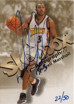 1998-99 SkyBox Premium - Autographics Blue #NNO Donyell Marshall Front
