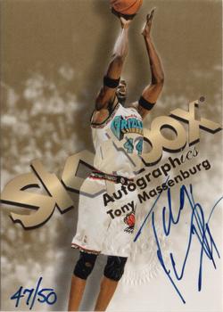 1998-99 SkyBox Premium - Autographics Blue #NNO Tony Massenburg Front