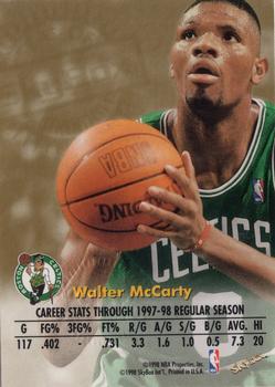 1998-99 SkyBox Premium - Autographics Blue #NNO Walter McCarty Back