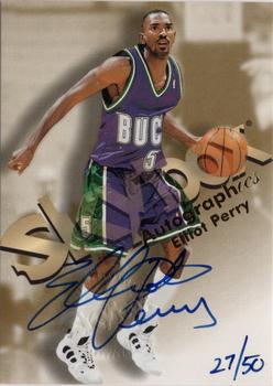 1998-99 SkyBox Premium - Autographics Blue #NNO Elliot Perry Front