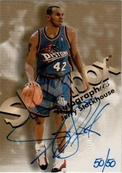 1998-99 SkyBox Premium - Autographics Blue #NNO Jerry Stackhouse Front