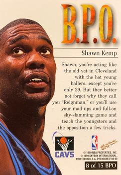 1998-99 SkyBox Premium - B.P.O. #8 BPO Shawn Kemp Back
