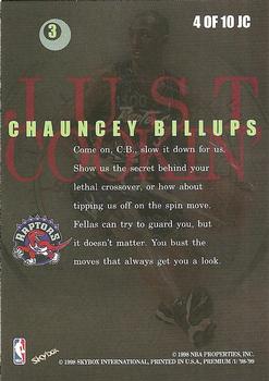 1998-99 SkyBox Premium - Just Cookin' #4 JC Chauncey Billups Back