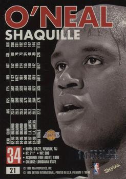 1998-99 SkyBox Premium - Star Rubies #21 Shaquille O'Neal Back