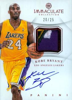 2012-13 Panini Immaculate Collection - Autographed Patches Chinese Red #AP-KB Kobe Bryant Front