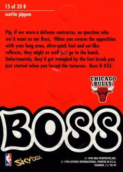 1998-99 SkyBox Thunder - Boss #15 B Scottie Pippen Back