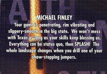 1998-99 SkyBox Thunder - Flight School #3 Michael Finley Back