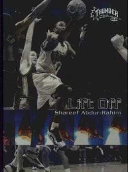 1998-99 SkyBox Thunder - Lift Off #1 LO Shareef Abdur-Rahim Front